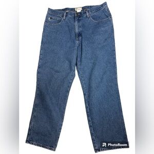 L.L.Bean Classic Fit Straight Leg Denim 5-Pocket Jeans Fleece (Cotton) Lined